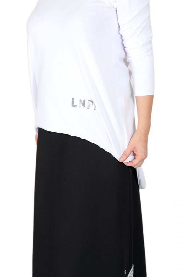 Comfortable Black Skirt with Flamboyant, Shiny Stone Brand Printed, Stripe Detailed and Pockets - Image 5