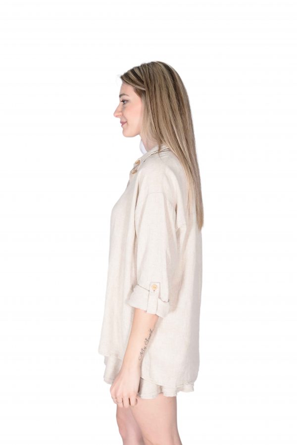 Casual Linen Colour, Shabby Linen Shirt - Image 2