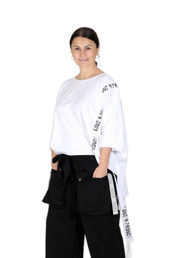 Ankle Length Black Pants with Elastic Waistband, Big Pocket Detail - Image 4