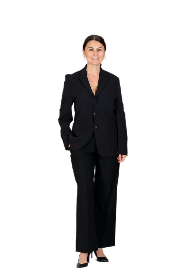 Black Stylish Jacket with Pockets and Lined